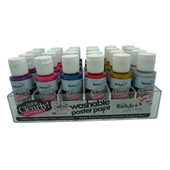Tempera Escarchada 6 Colores Surtido 2 Oz
