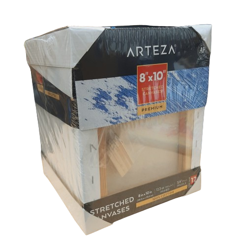 Canvas Stretched 8 x 10 Paquete 12 Arteza