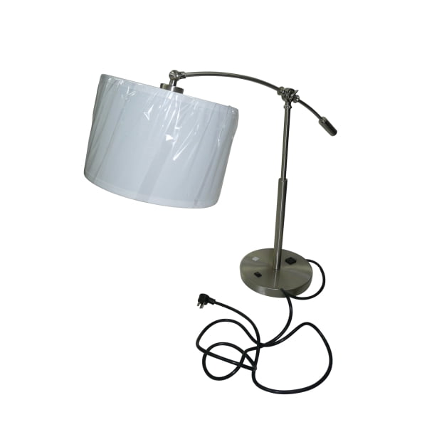 Lampara Mesa Metal Con Pantalla