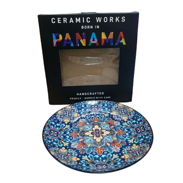Plato Panama Azul