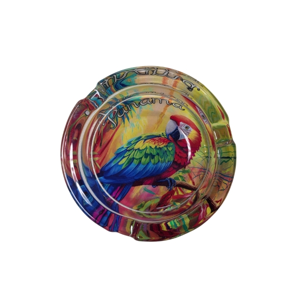 Cenicero De Vidrio Chico Guacamaya