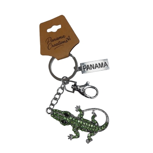 Llavero Lagarto Panama Diamante Verde