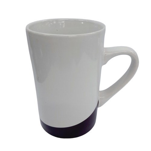 Taza Blanco Morado Loza