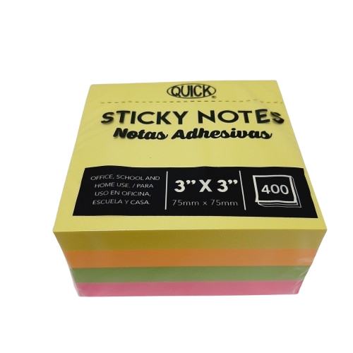 notas Adhesivas Neon Color 400Pc