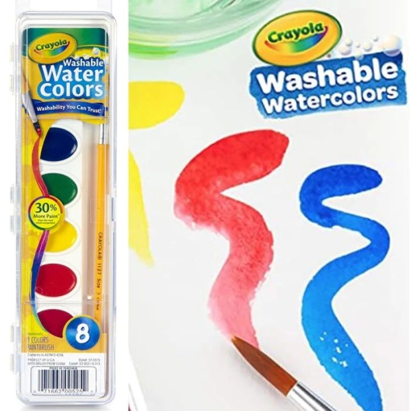 Acuarela C/Pincel Crayola 8 Color Sillysc.