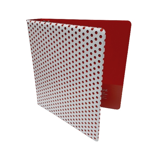 Portafolio 1.5" Oxford Blanco-Rojo