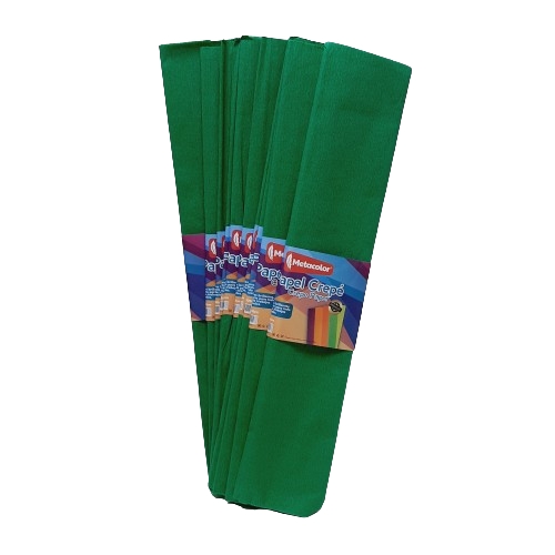 Papel Crespon Verde Nav C/U 80-10Verde Navidad 50X200Cm