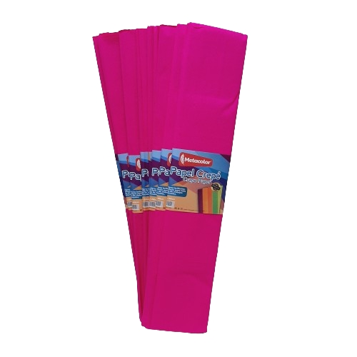 Papel Crespon Fucsia C/U 80-16Fucsia 50X200Cm