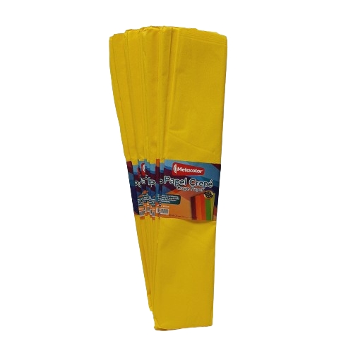 Papel Crespon Amarillo Po C/U 80-17Amarillo Pollito 50X200Cm