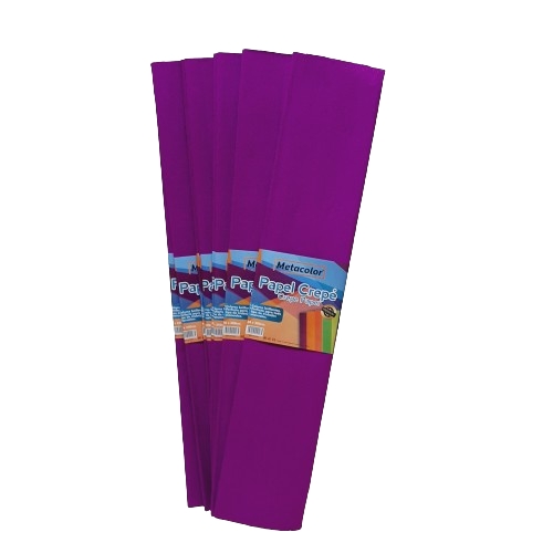 Papel Crespon Neon Morado C/U 83-05Morado Neon 50X200Cm