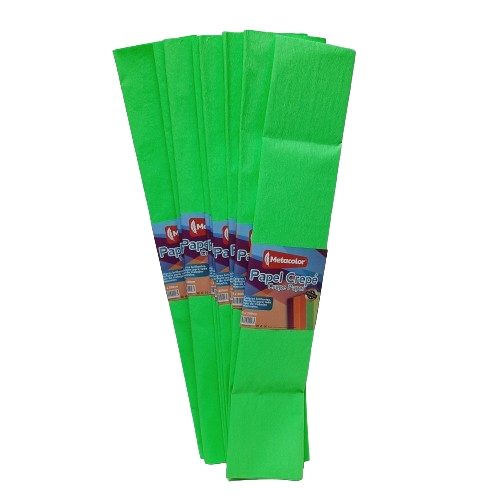 Papel Crespon Neon Verde C/U 83-03Verde Neon 50X200Cm