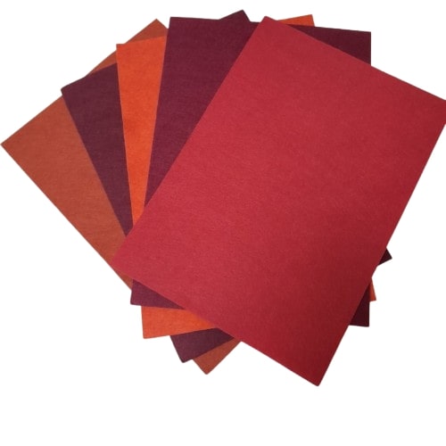 Fieltro Rojo Pqt. 10 Tonos Arteza Pqt.50