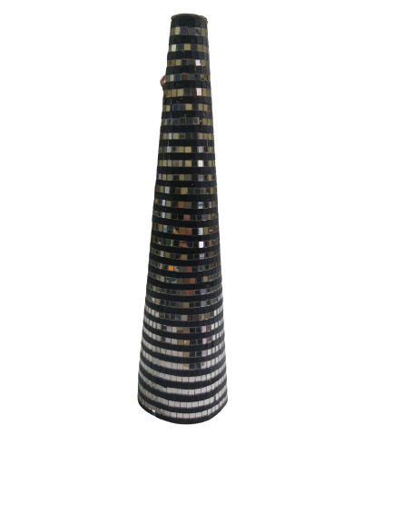 Cono Espejo C.Cand. Plat/Negro 14"
