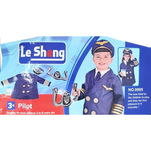DISFRAZ PILOTO DE AVION 5-6 Al Por Mayor
