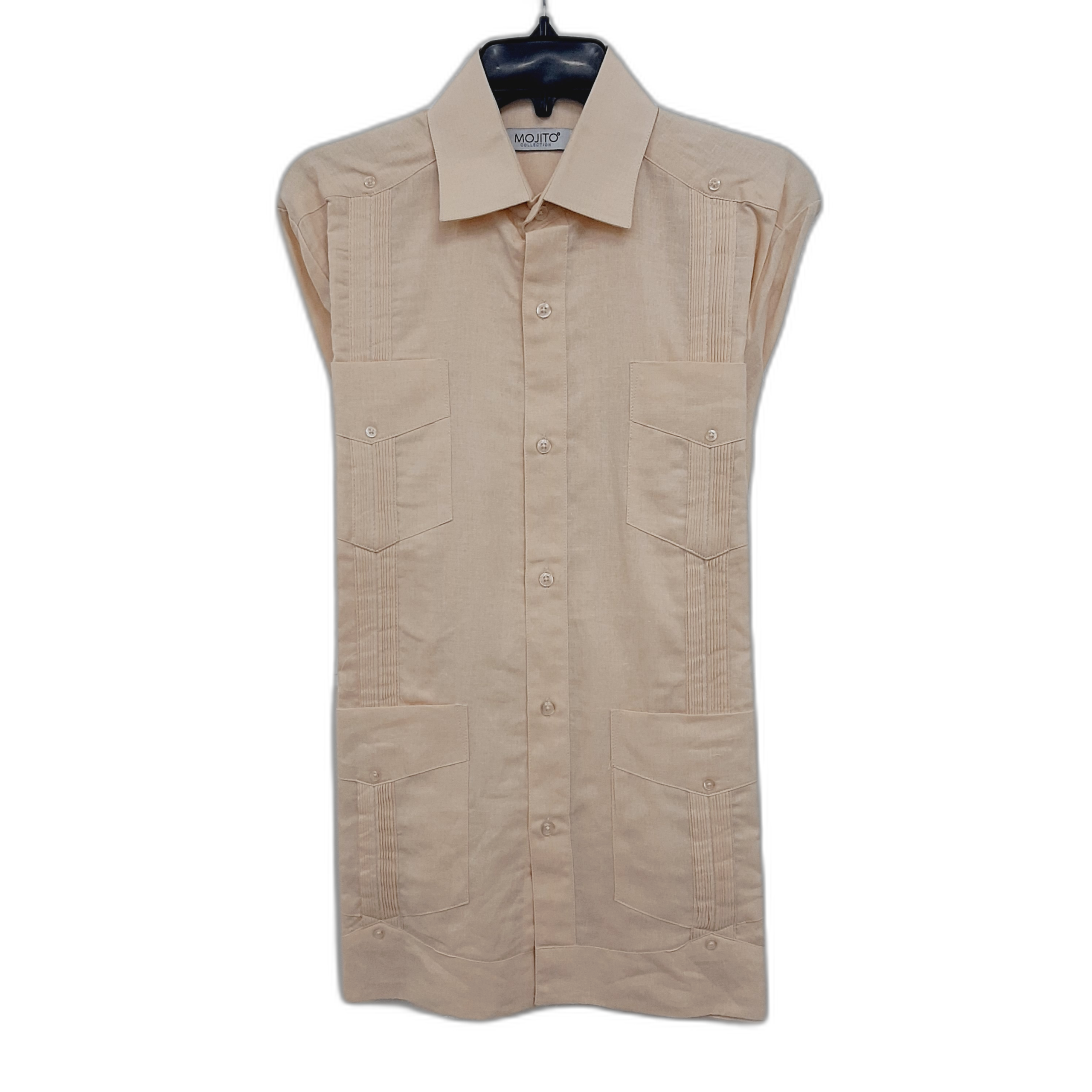 Guayabera Manga Larga De Caballero Mojito Champagn