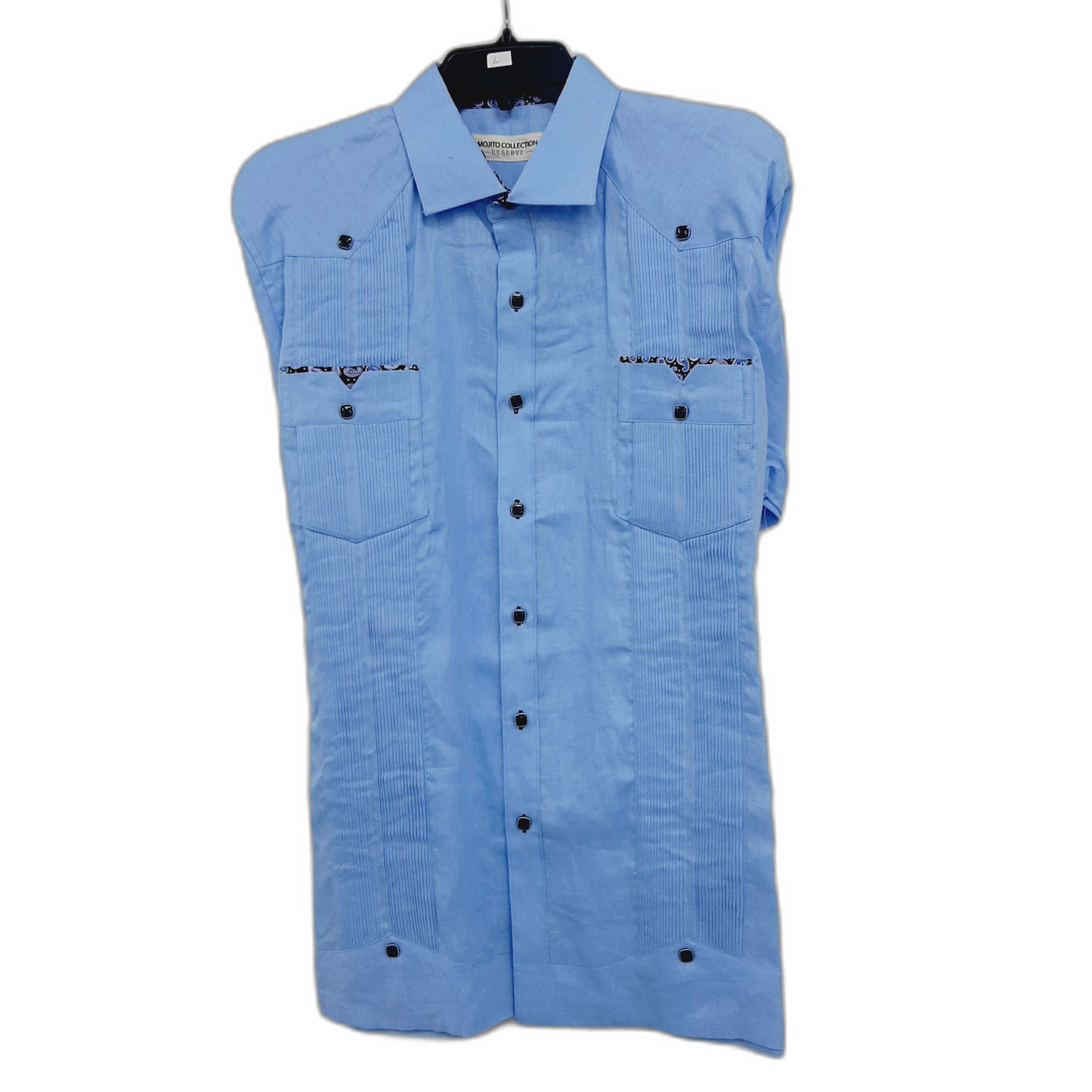 Guayabera Manga Larga De Caballero Mojito Blues