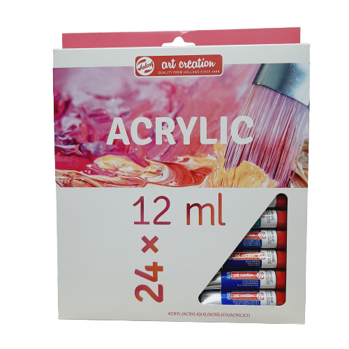 Talens Art Creation Set Acrilici 24 Colori – Kit Pittura Per Adulti (12ml)
