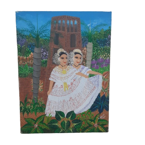 Lienzo Pintado Cuadro Pollera